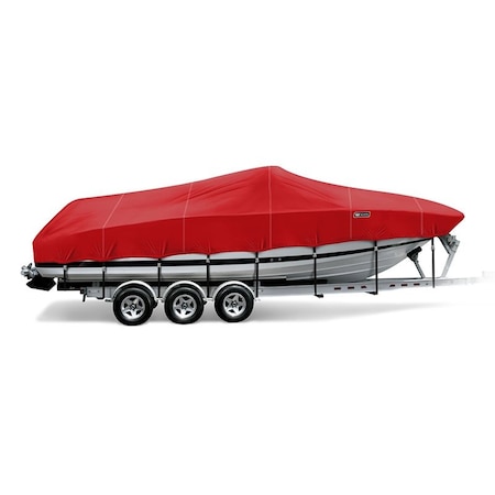 Eevelle Boat Cover CUDDY CABIN Inboard Fits 15ft 6in L up to 96in W Red WSVCDY1596-RED